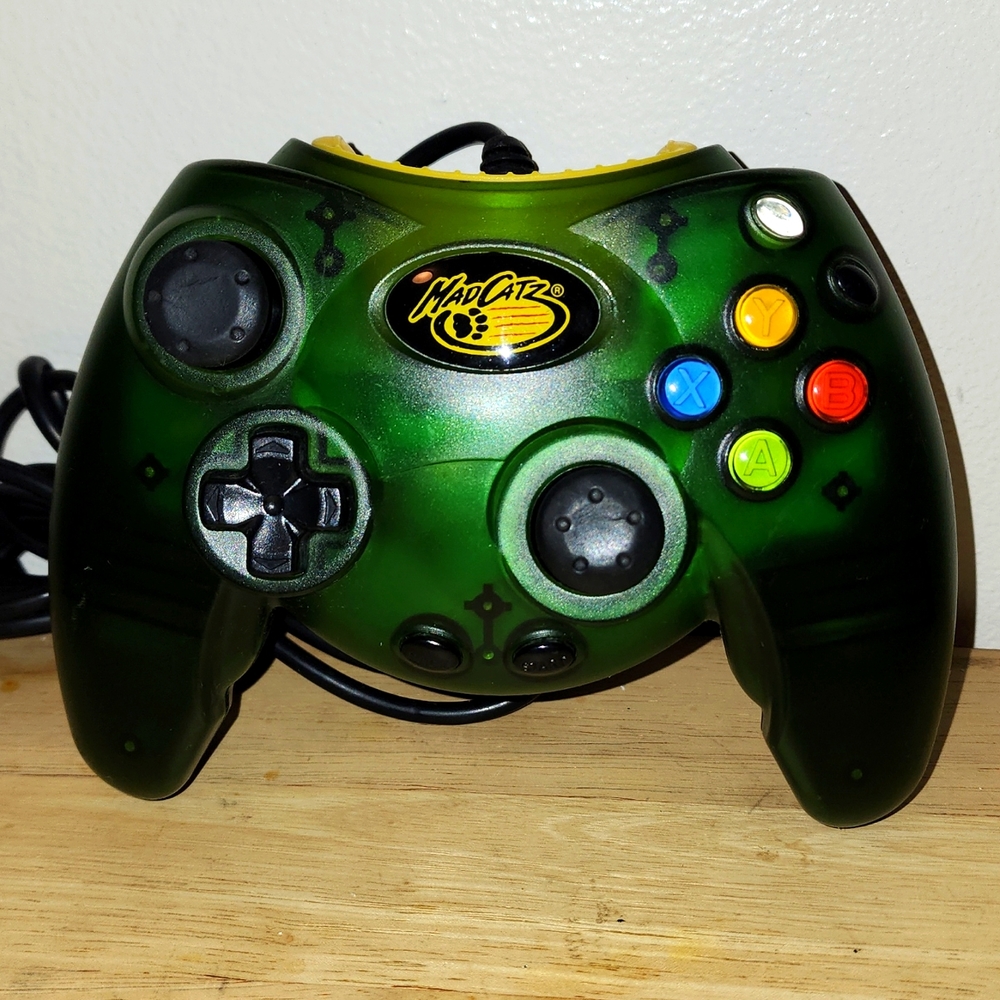 Mad Catz Green Wired Controller For Original Xbox #4516